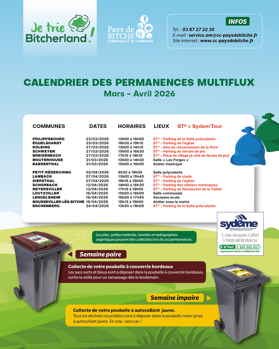 OM - CALENDRIER DES PERMANENCES MULTIFLUX 03 2026