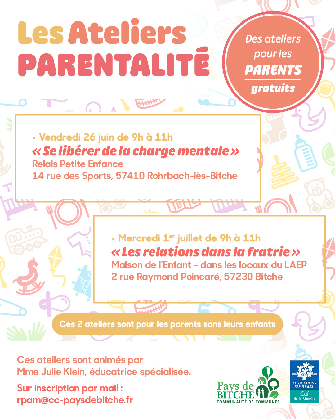 ATELIERS PARENTALITE 2026 ETE