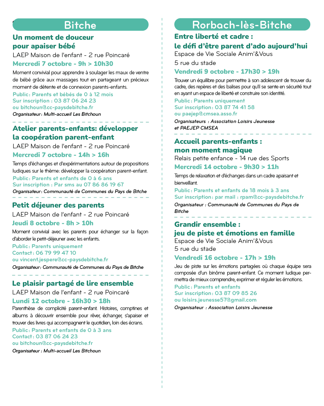 Les RDV des parents 20263
